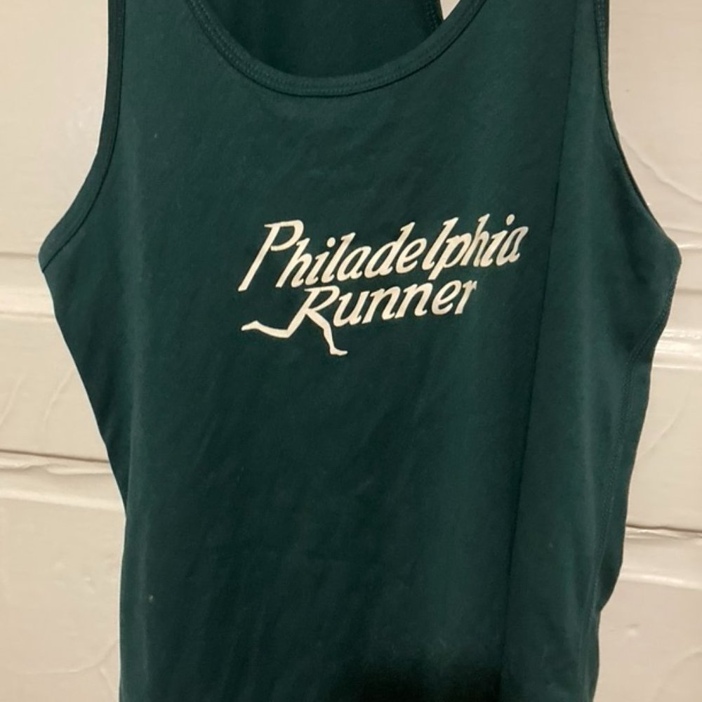 Nike Running Tank Top Philadelphia Runner Dry Fit Size M Green